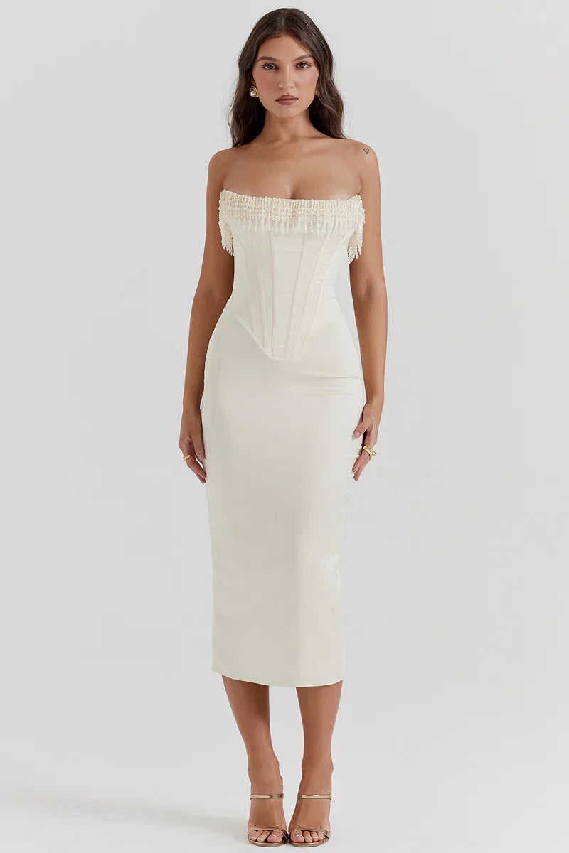 Amélie™ Elegantes Maxikleid mit raffinierter Silhouette