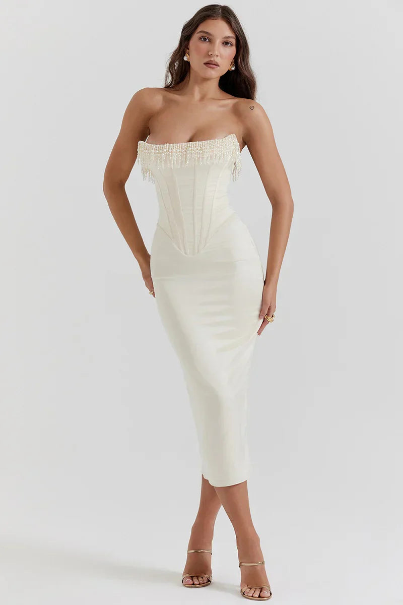 Amélie™ Elegantes Maxikleid mit raffinierter Silhouette